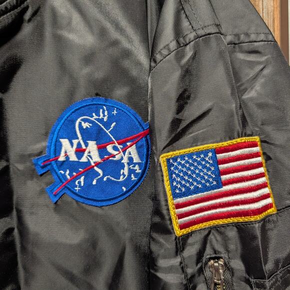 Modern NASA 100th Space Shuttle Mission Military Bomber Jacket - Picture 4 of 7